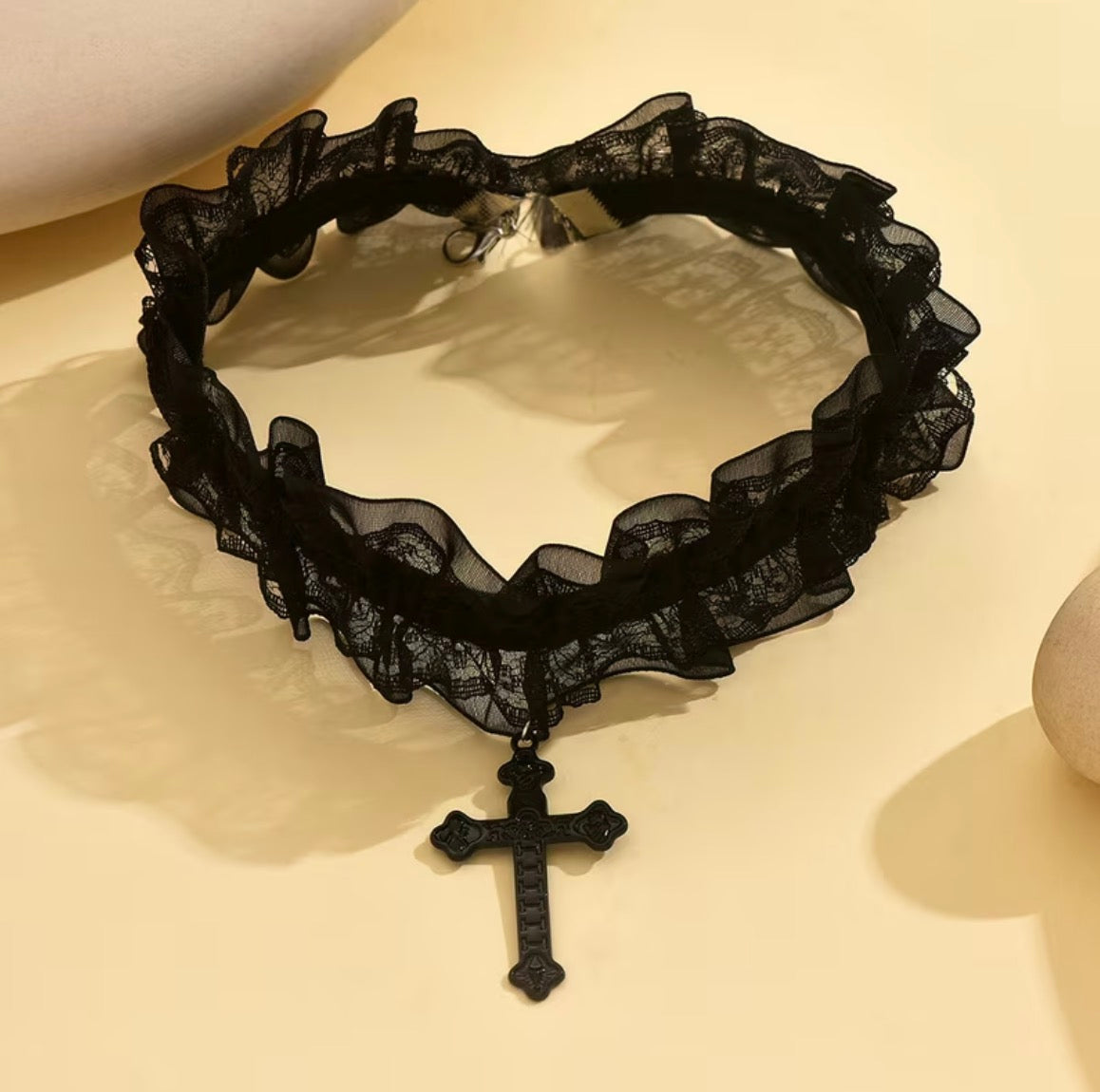 Ruffled Gothic Choker