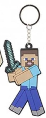 Minecraft Steve Rubber Keychain