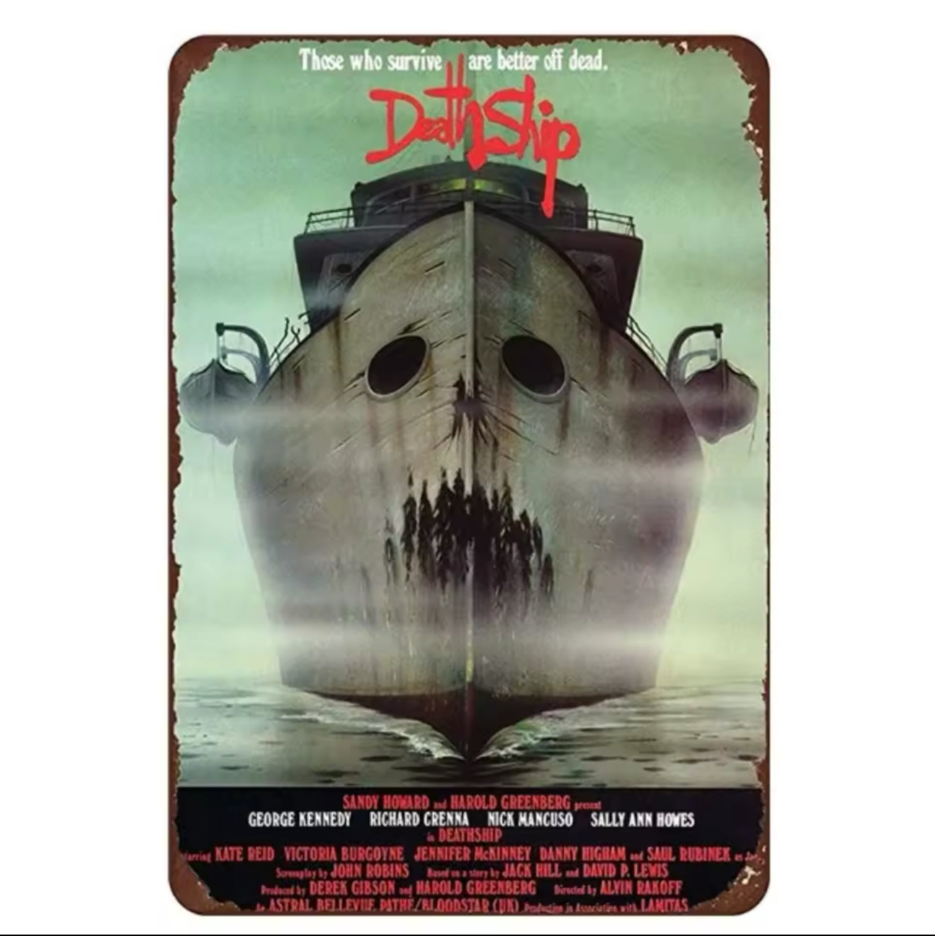 Death Ship A4 Vintage Tin Sign