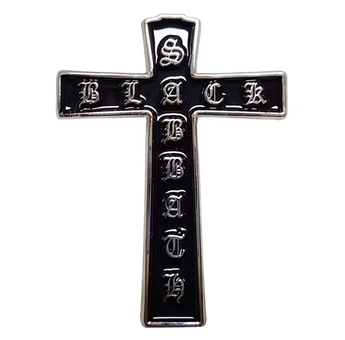 Black Sabbath Cross Pin Badge