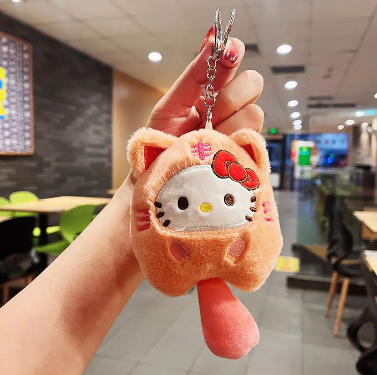Hello Kitty Cat Cosplay Plush Keychain