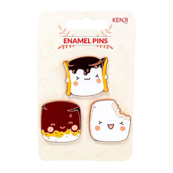 Mallow Metal Pin Badge Set by Kenji