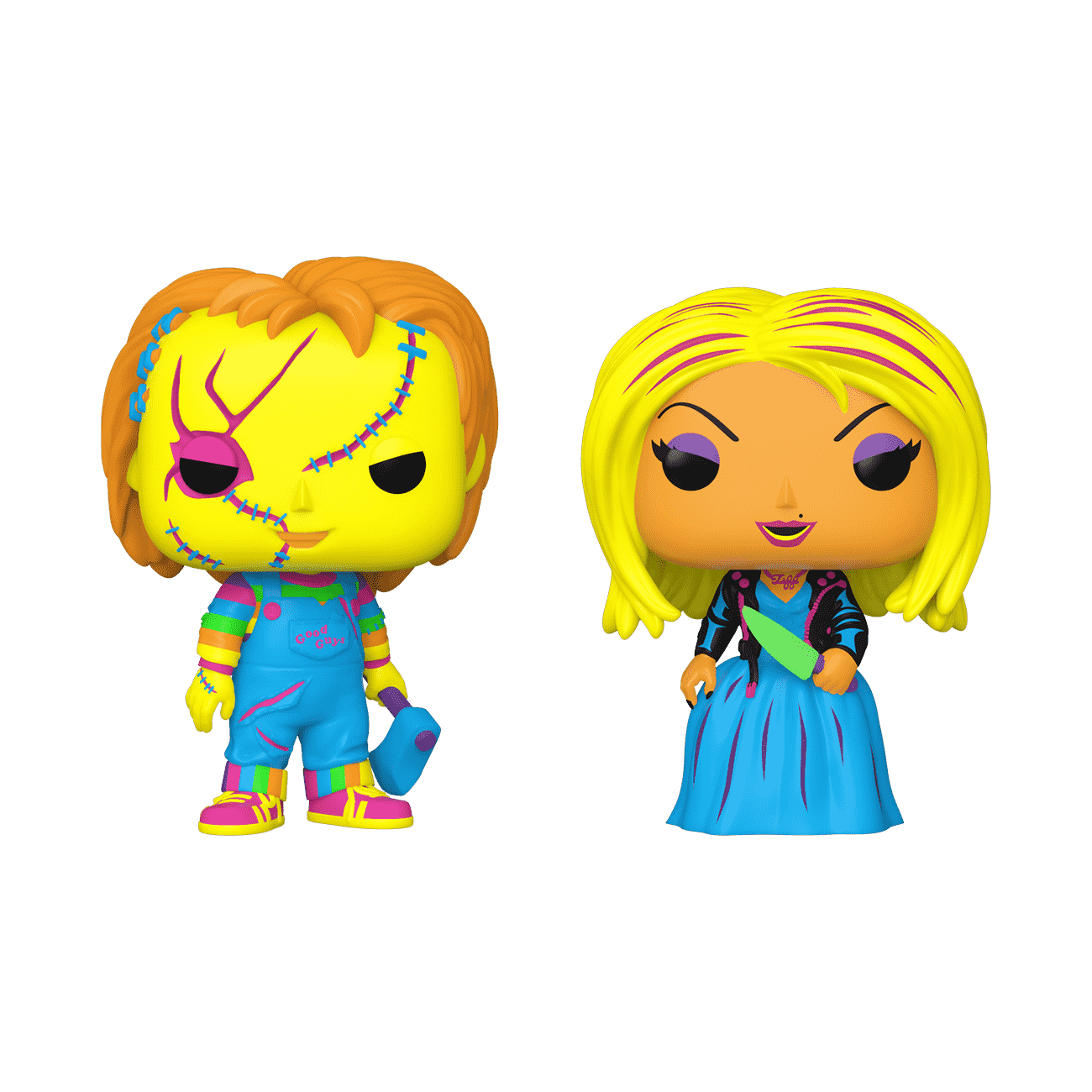 Bride of Chucky Chucky & Tiffany Blacklight Funko Pop! Vinyl Figure