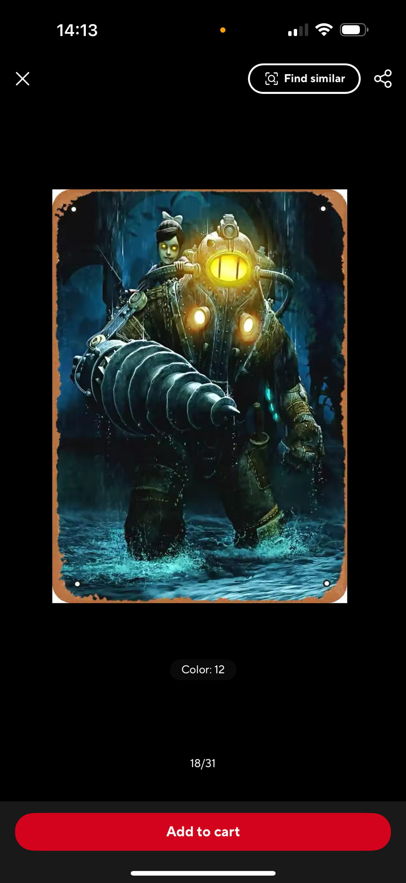 Bioshock A4 Vintage Tin Sign