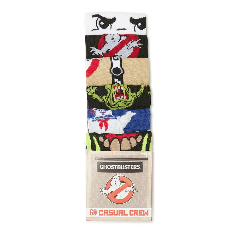 Ghostbusters 6-Pack USA Imported Casual Crew Socks