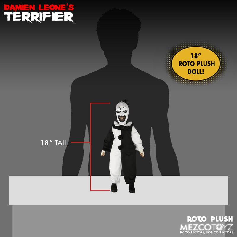 The Terrifier Art the Clown MDS 18 Inch Roto Plush