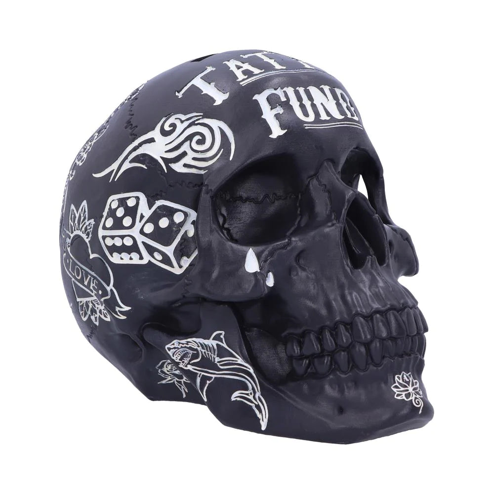 Tattoo Fund Black Skull Moneybox