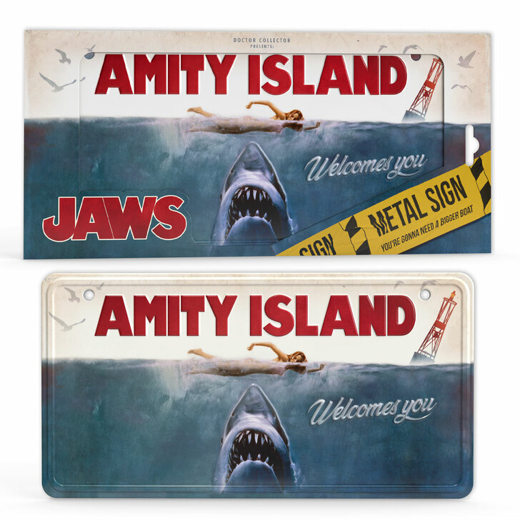 Jaws Amity Island Metal Sign