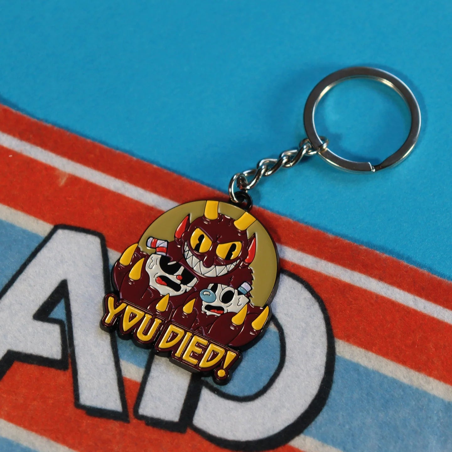 Cuphead Limited Edition You Died Keychain