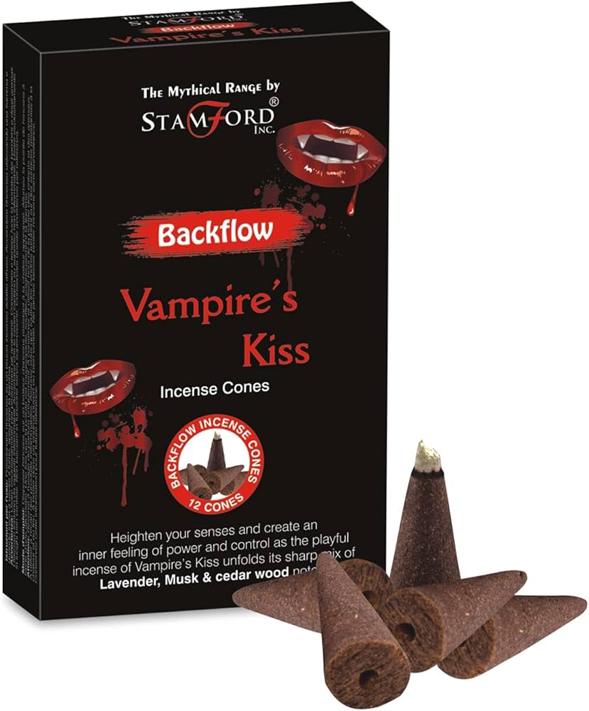 Vampire’s Kiss Backflow Incense Cones 1 Pack x 12 Cones