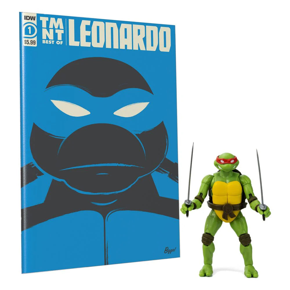 TMNT Leonardo BST AXN Comic Book & Figure