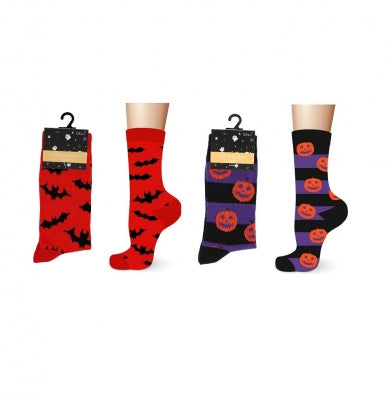 Halloween Womens Patterned Cotton Socks