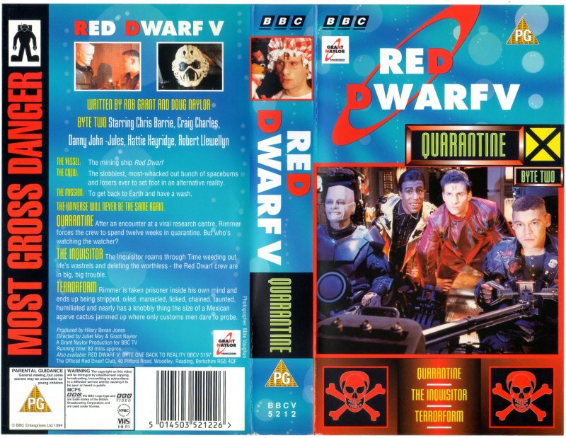Red Dwarf V Byte Two Quarantine VHS Tape