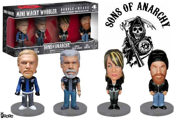 Sons of Anarchy Wacky Wobbler 4-Pack