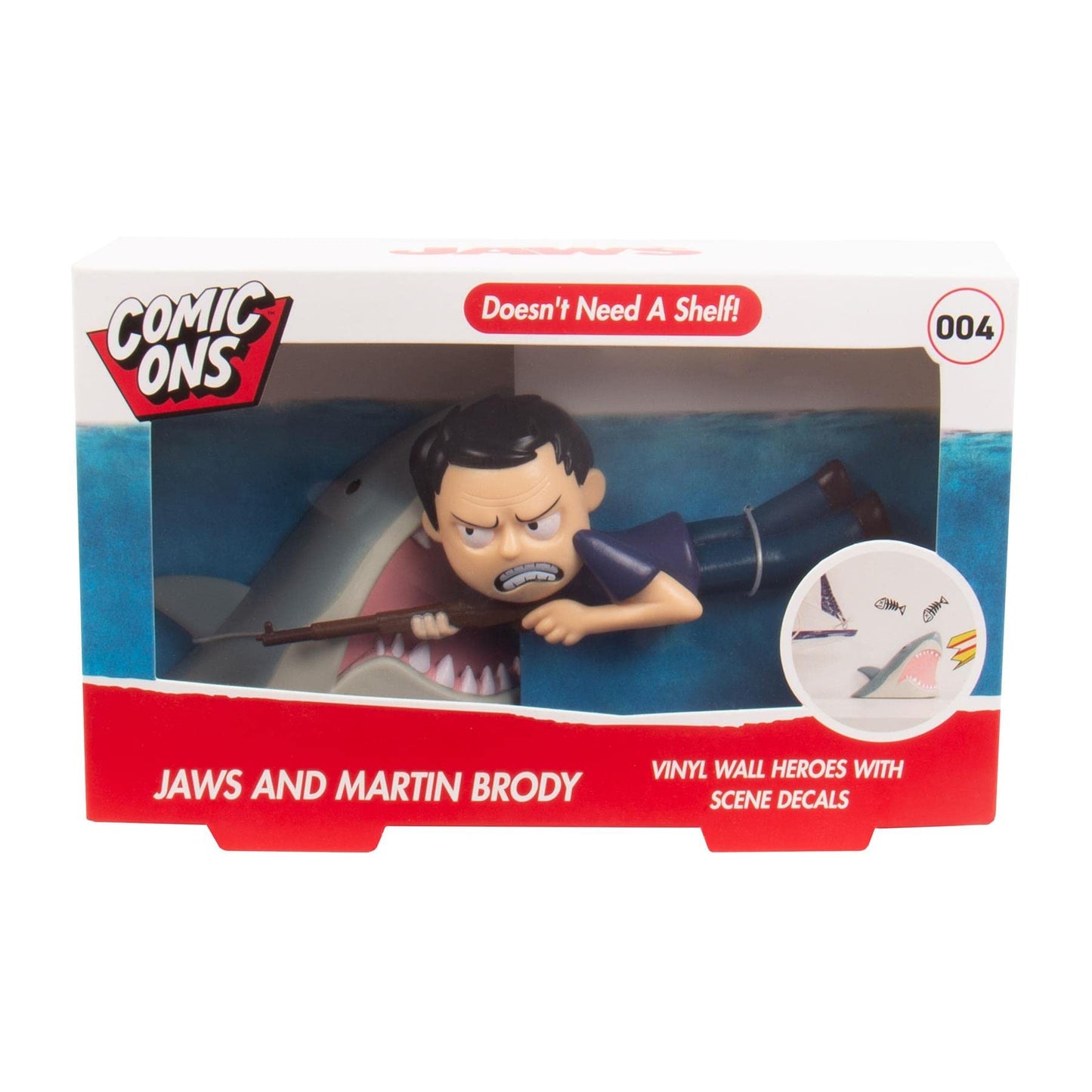 Jaws and Martin Brody Comic Ons Vinyl Wall Heroes