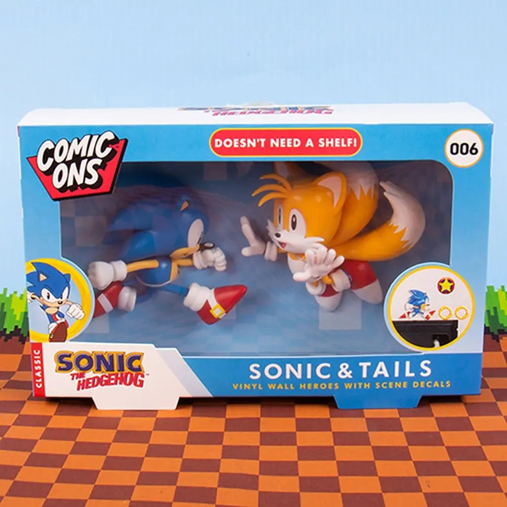 Sonic the Hedgehog Sonic & Tails Comic Ons Vinyl Wall Heroes