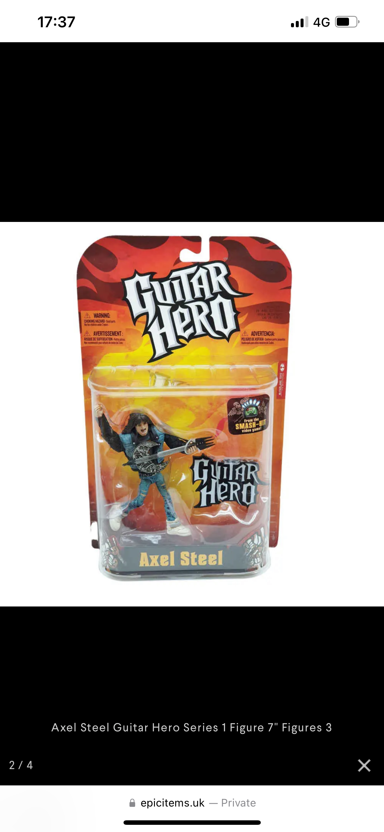 Guitar Hero Axel Steel in Alternative T-Shirt Action Figure