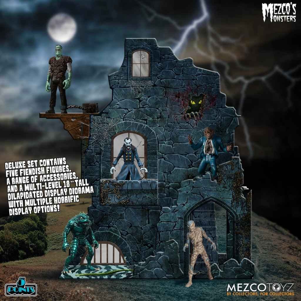 Monsters Tower of Fear MEZCO 5 Points Deluxe Box Set