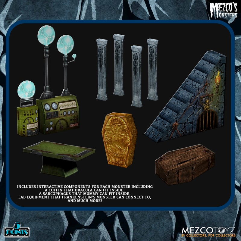 Monsters Tower of Fear MEZCO 5 Points Deluxe Box Set