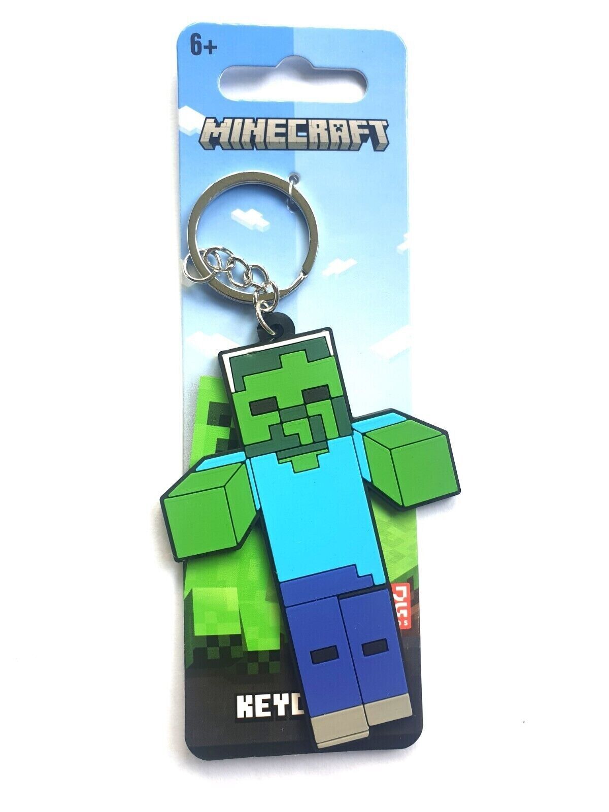 Minecraft Zombie Rubber Keychain