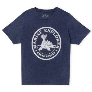 Pokemon Marine Explorer Lapras Blue T-Shirt