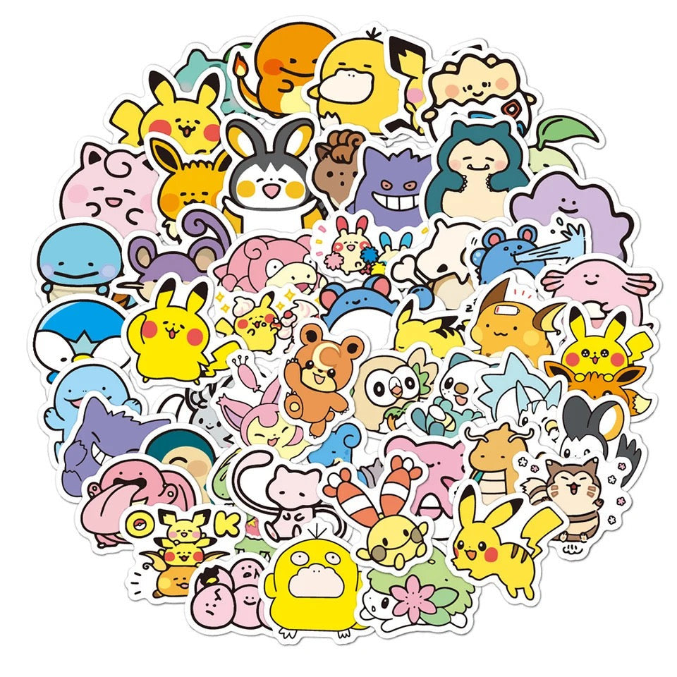 Pokémon Kawaii Waterproof Sticker