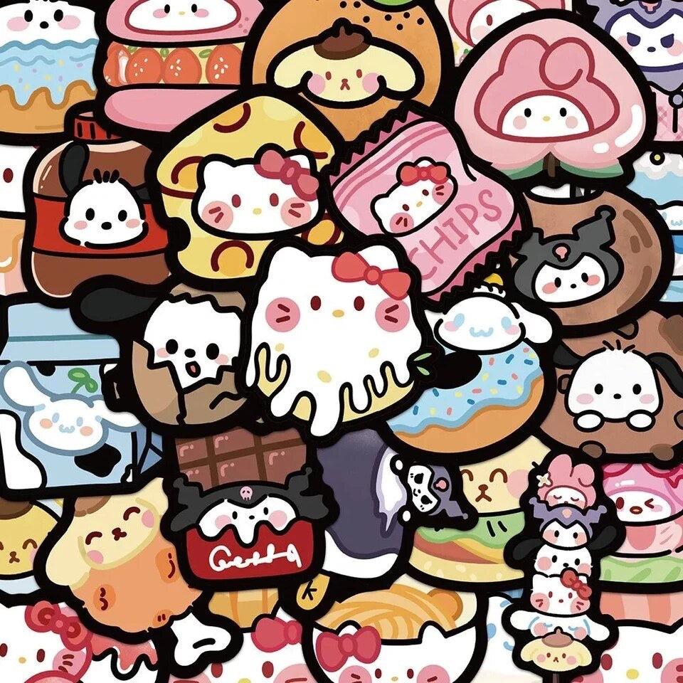 Sanrio Characters Food Waterproof Sticker