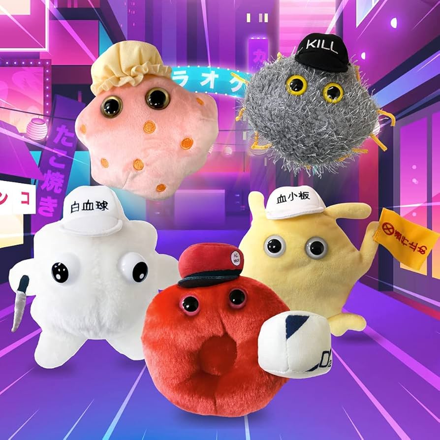 Cells at Work! Killer T Cell (Cytotoxic T Lymphocyte) Giant Microbes Plush