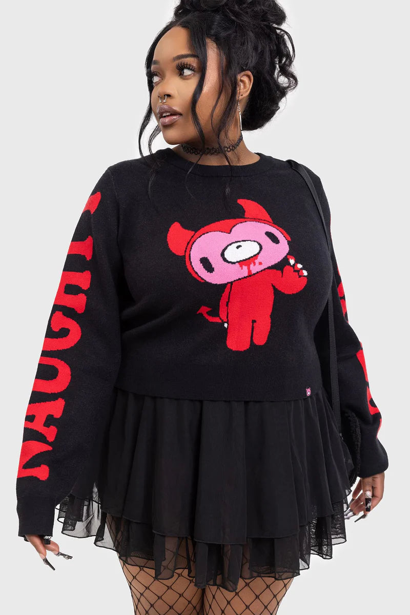 Gloomy Bear Naughty Grizzly Knit Sweater by Killstar