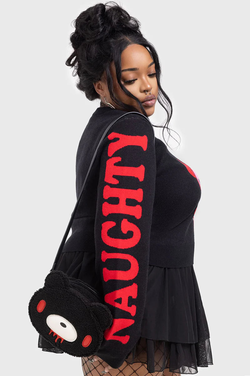 Gloomy Bear Naughty Grizzly Knit Sweater by Killstar
