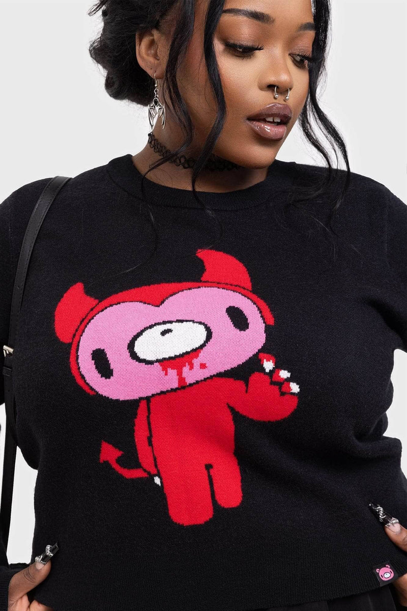 Gloomy Bear Naughty Grizzly Knit Sweater by Killstar