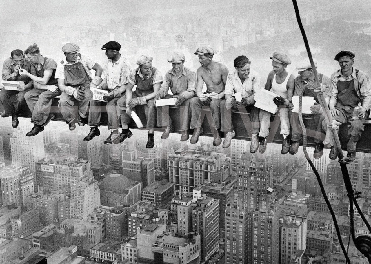New York Workmen on Girder 3D Lenticular Poster