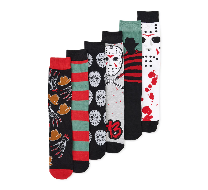 Freddy vs Jason 6-Pack USA Imported Casual Crew Socks