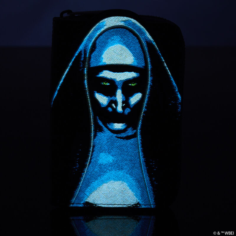 The Nun Cosplay Glow Zip Around Wallet by Loungefly