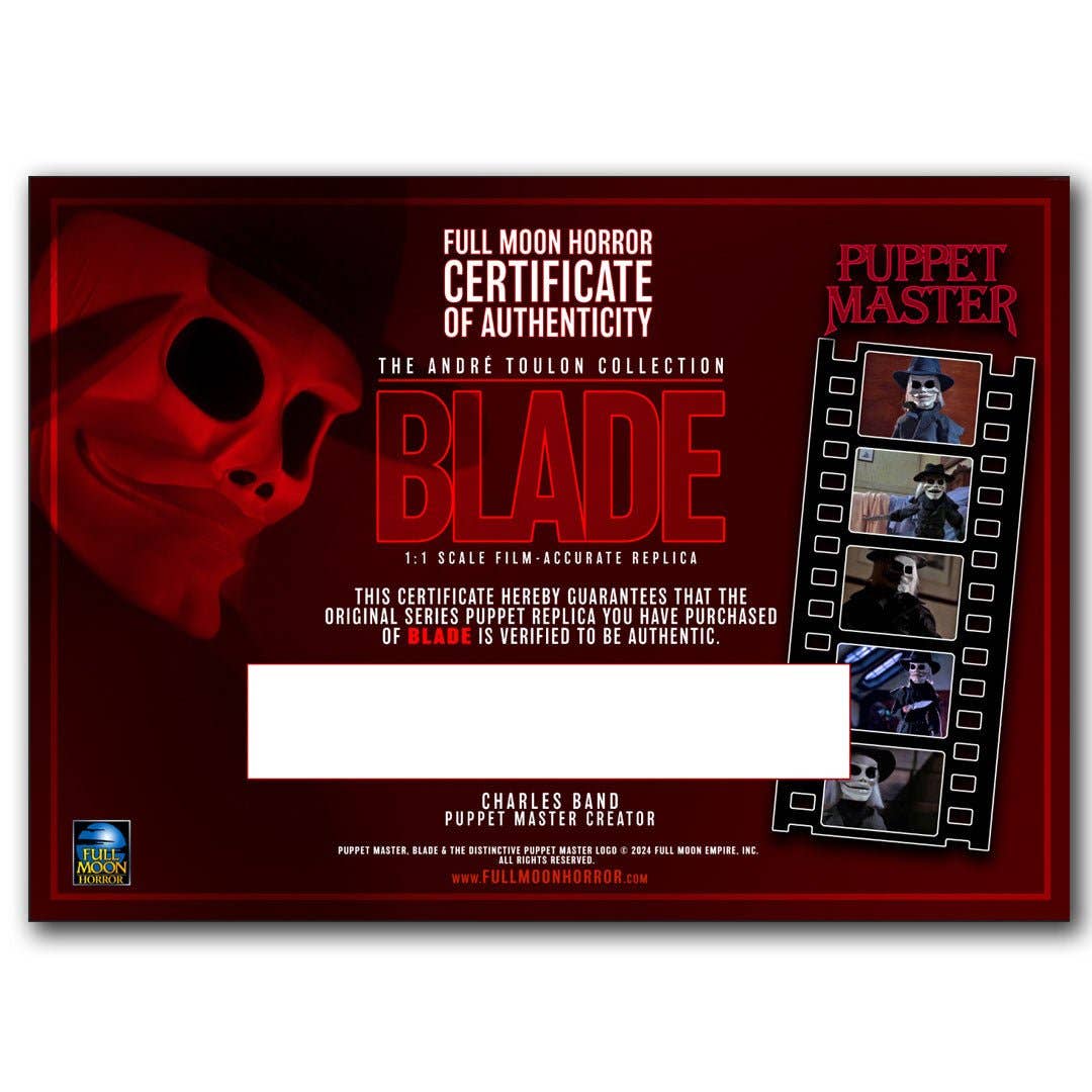 Puppet Master Blade The Andre Toulon Replica Collection