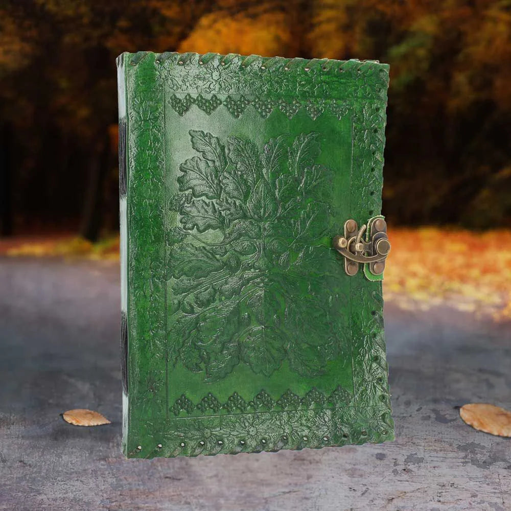 Greenman Leather Journal & Lock 25x18cm