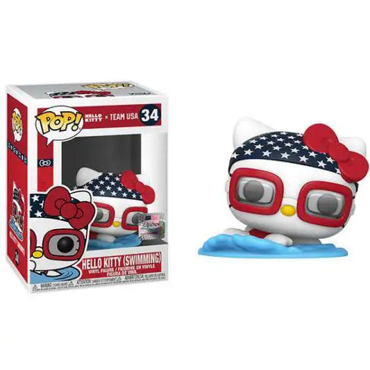 Sanrio Hello Kitty x Team USA 34 Hello Kitty (Swimming) Funko Pop! Vinyl Figure