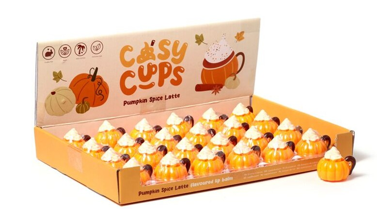 Cosy Cups Pumpkin Spice Latte Flavoured Shaped Lip Balm