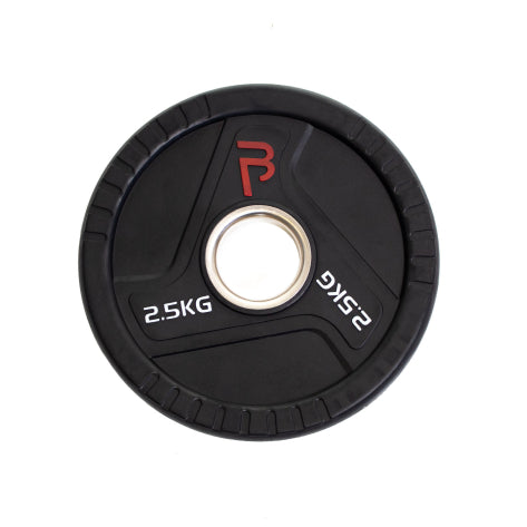 Body Power 2.5kg Rubber Tri-Grip Olympic Weight Plates (x2)