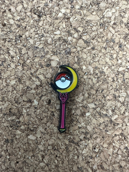 Pokeball Sailor Moon Wand Pin Badge