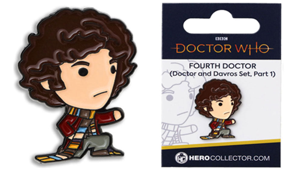 Doctor Who Fourth Doctor and Davros Set Part One - Fourth Doctor Pin Badge