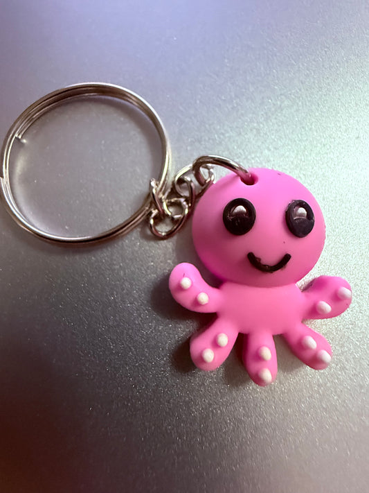Octopus 3D PVC Keychain