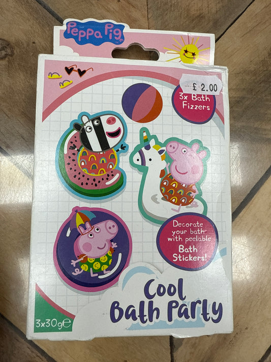 Peppa Pig Cool Bath Party Bath Fizzers and Stickers