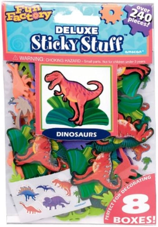Fun Factory Deluxe Dinosaurs Sticky Stuff Sticker Pack