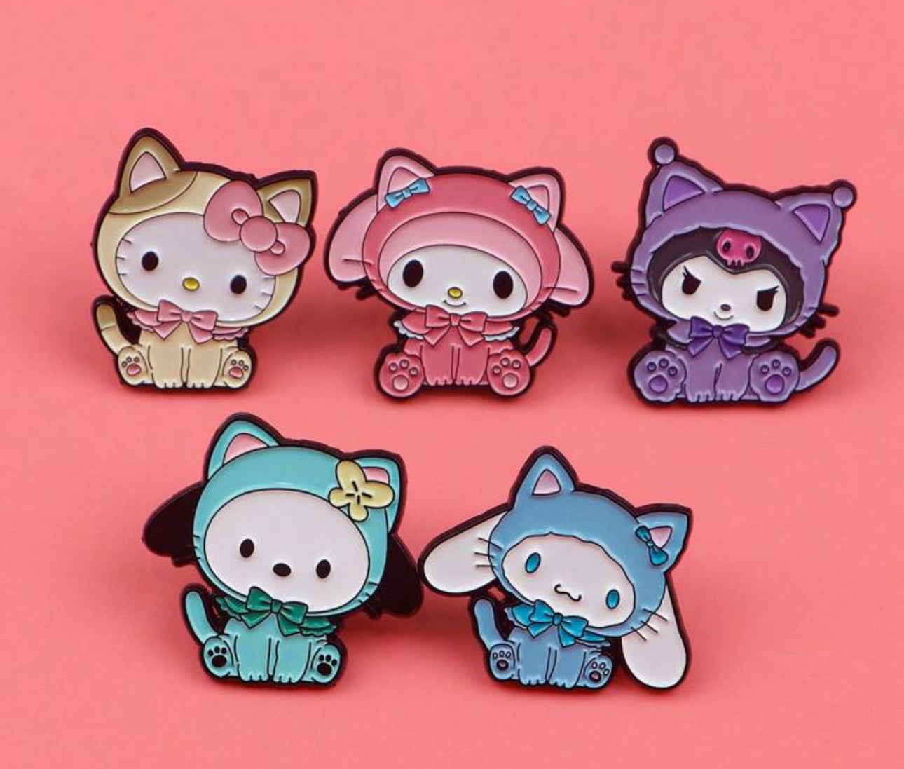 Sanrio Cat Cosplay Pin Badges