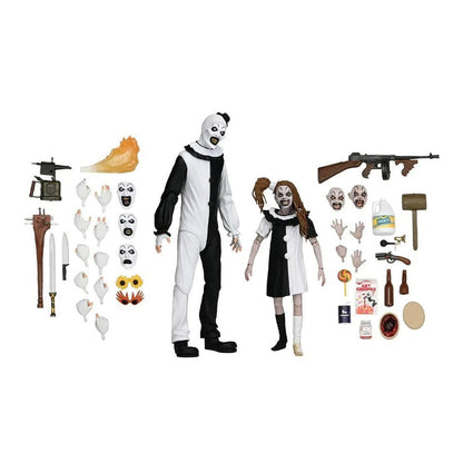Terrifier 2 Art The Clown And Little Pale Girl Ultimate Action Figure 2-Pack