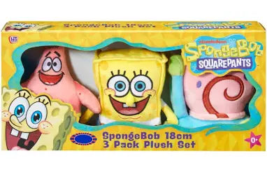 Spongebob Squarepants 18cm 3 Pack Plush Set