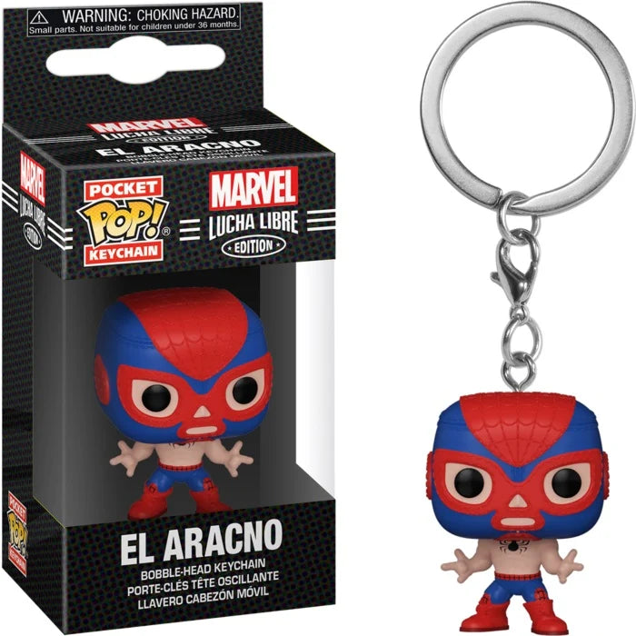 Marvel Lucha Libre Edition El Aracno Funko Pop! Pocket Keychain
