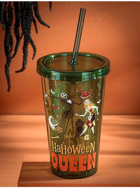 Nightmare Before Christmas Green Transparent Tumbler