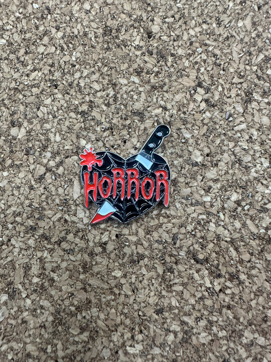 Horror Heart Pin Badge